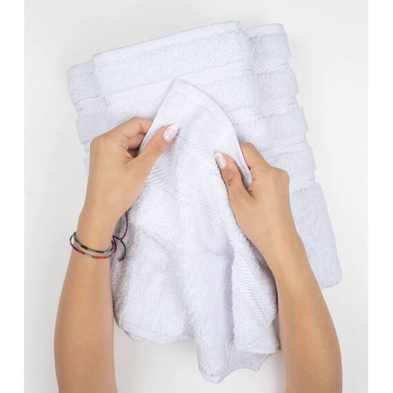 American Soft Linen Hochwertiges Luxus-Hotel & Spa, 6-teiliges Handtuch-Set, türkische Baumwolle für maximale Weichheit und Saugfähigkeit, Weiß