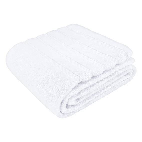 American Soft Linen Großes Jumbo-Badetuch aus 100% türkischer echter Baumwolle, 35 x 70 cm, Premium-& Luxus-Handtücher für Badezimmer, maximale Weichheit & saugfähiges Badelaken, helles Weiß