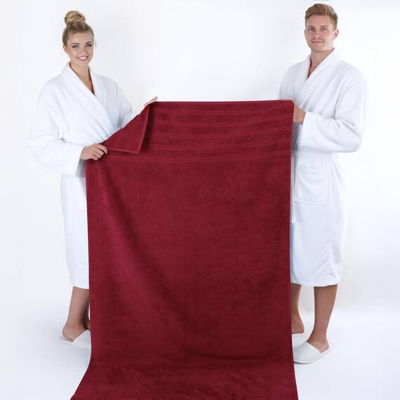 American Soft Linen Jumbo-Badetücher, 100% Baumwolle, türkisches Badetuch, übergroßes Luxus-Badetuch für Badezimmer, Strand und Pool, 76,2 x 177,9 cm, Bordeaux