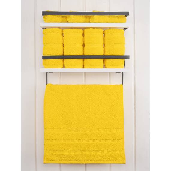 American Soft Linen Luxus-Handtücher für Badezimmer, 100% Baumwolle, türkisches 4-teiliges Handtuch-Set, 600 g/m², Handtücher für Küche, Gelb
