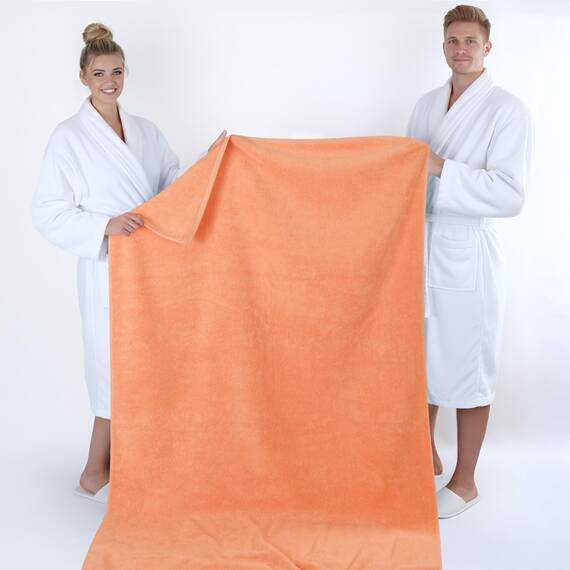 American Soft Linen Übergroßes Badetuch für Badezimmer, 600 g/m², 100% Baumwolle, türkisches Jumbo-Badetuch für Erwachsene, 101,6 x 203,2 cm, Malibu-Pfirsich