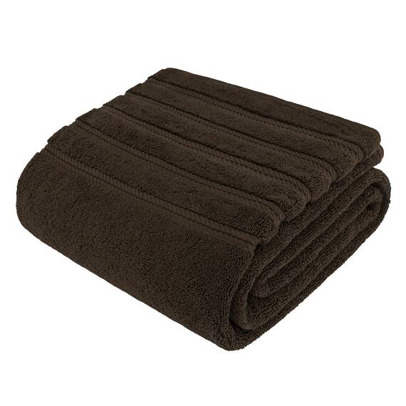 American Soft Linen Jumbo-Badetücher, 100% Baumwolle, türkisches Badetuch, übergroßes Luxus-Badetuch für Badezimmer, Strand und Pool, 76,2 x 177,9 cm, Braun