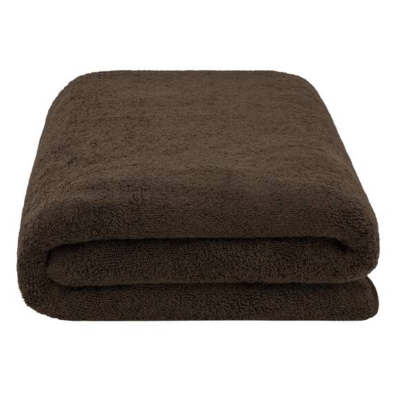American Soft Linen Übergroßes Badehandtuch Badtextilien 40 x 80 cm, Jumbo-große Badetücher für Badezimmer, 100 % ringgesponnene Baumwolle, Badetuch für Erwachsene, braunes Badetuch
