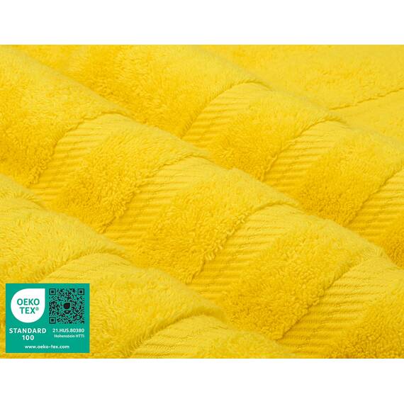 American Soft Linen Luxus-Handtücher für Badezimmer, 100% Baumwolle, türkisches 4-teiliges Handtuch-Set, 600 g/m², Handtücher für Küche, Gelb