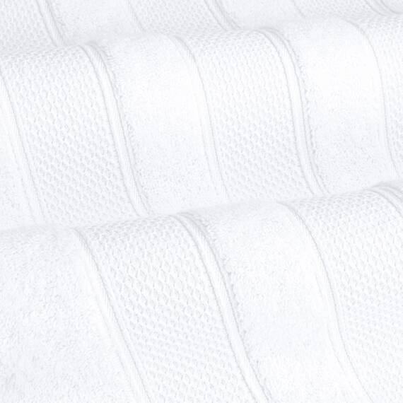 American Soft Linen Salem Türkisches Badetuch-Set, 100% Baumwolle, 600 g/m², 6 Stück Handtücher für Badezimmer, 2 Badetücher, 2 Handtücher, 2 Waschlappen, Weiß