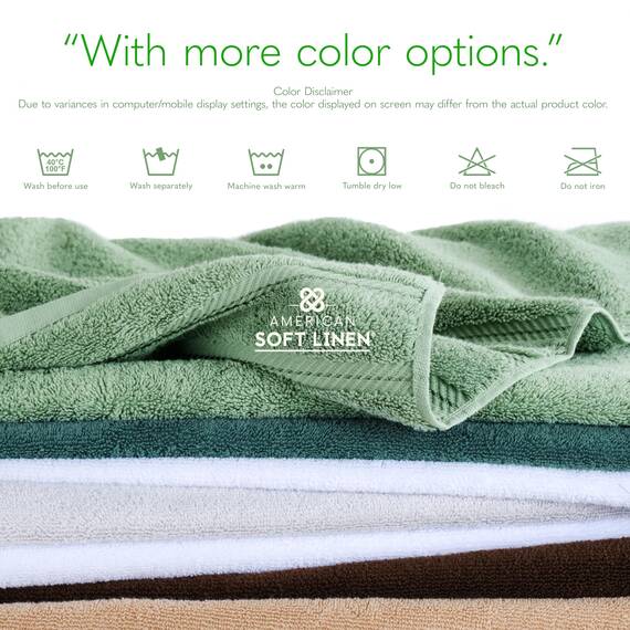 American Soft Linen Großes Jumbo-Badetuch aus 100% türkischer echter Baumwolle, 35 x 70 cm, Premium-& Luxus-Handtücher für Badezimmer, maximale Weichheit & saugfähiges Badelaken, helles Weiß