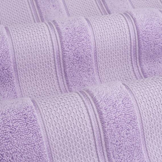 American Soft Linen Salem Türkisches Badetuch-Set, 100% Baumwolle, 600 g/m², 6 Stück Handtücher für Badezimmer, 2 Badetücher, 2 Handtücher, 2 Waschlappen, Flieder