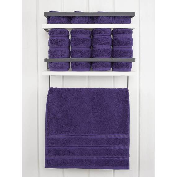 American Soft Linen Luxus-Handtücher für Badezimmer, 600 g/m², 100% Baumwolle, türkisches 4-teiliges Handtuch-Set, Handtücher für Küche, Violett