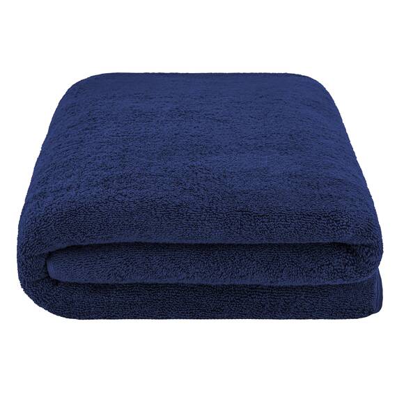 American Soft Linen Übergroßes Badetuch für Badezimmer, 100% Baumwolle, türkisches Jumbo-Badetuch für Erwachsene, 100% Baumwolle, 101,6 x 203,2 cm, Marineblau