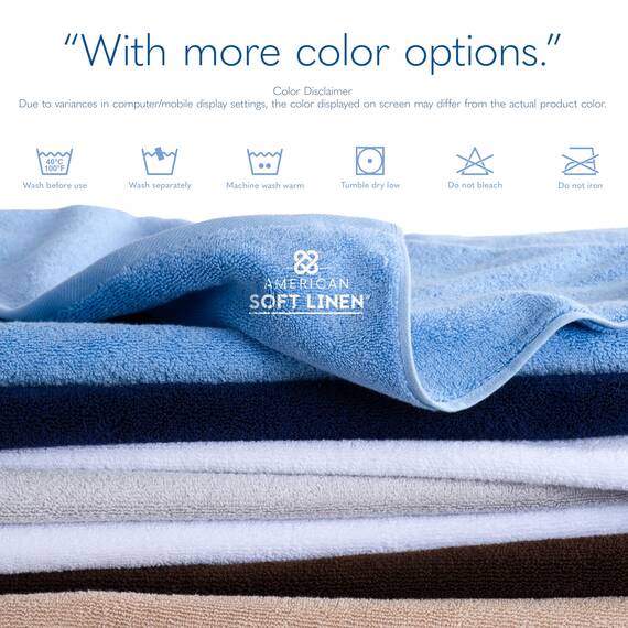 American Soft Linen Übergroßes Badetuch für Badezimmer, 100% Baumwolle, türkisches Jumbo-Badetuch für Erwachsene, 100% Baumwolle, 101,6 x 203,2 cm, Blaugrün