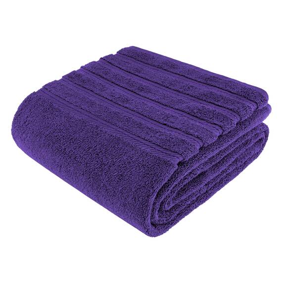 American Soft Linen Großes Jumbo-Badetuch aus 100% türkischer echter Baumwolle, 35 x 70 cm, Premium-& Luxus-Handtücher für Badezimmer, maximale Weichheit & saugfähiges Badelaken, Violett