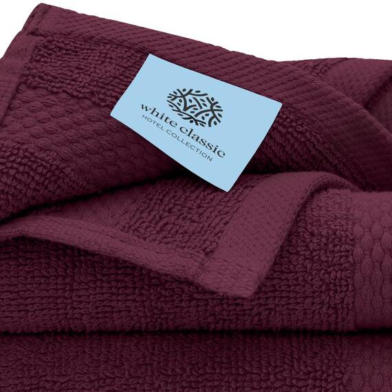 White Classic 8-teiliges Luxus-Handtuch-Set aus gekämmter Baumwolle in Hotelqualität, 8-teilig, 2 Badetücher, 2 Handtücher, 4 Geschirrtücher [Wert von 72,95 $]