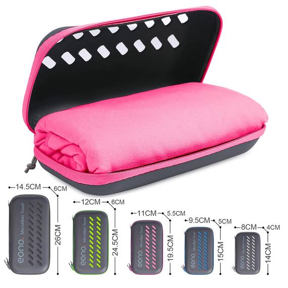 Eono Mikrofaser Handtuch, Saugfähig, Leicht, Schnelltrocknend, Perfektes Yogatuch, Badetuch, Sporthandtuch, Reisehandtuch, Groß Strandhandtuch, Microfiber Towel - Fuchsia, 180 x 90 cm