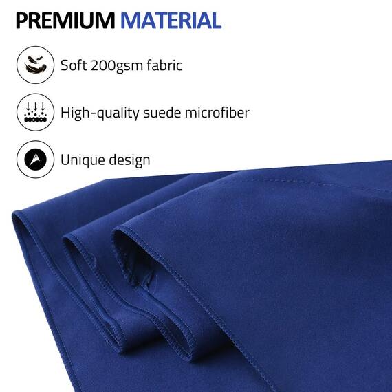 Eono Mikrofaser Handtuch, Saugfähig, Leicht, Schnelltrocknend, Perfektes Yogatuch, Badetuch, Sporthandtuch, Reisehandtuch, Groß Strandhandtuch, Microfiber Towel - Royalblau, 140 x 70 cm
