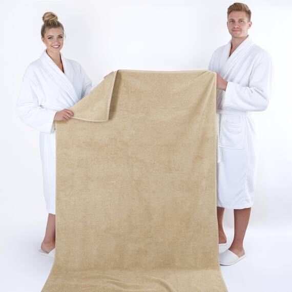 American Soft Linen Übergroßes Badetuch für Badezimmer, 100% Baumwolle, türkisches Jumbo-Badetuch für Erwachsene, 100% Baumwolle, 101,6 x 203,2 cm, Beige