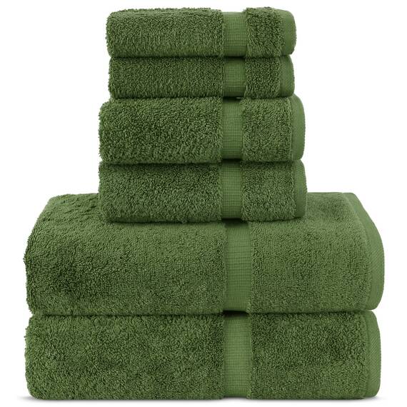 Chakir Turkish Linens Luxus Spa und Hotelqualität Premium türkische Baumwolle 6-teiliges Handtuchset (2X Badetücher, 2X Handtücher, 2X Waschlappen)