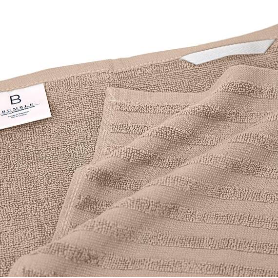 Bumble Küchenhandtücher - Geschirrhandtücher Handtücher Baumwolle – 6er Pack – XL Größe 50 x 70 cm – Edle, Weiche und Robuste Ringspinnbaumwolle in 3 Verschiedenen Texturen (Bräunen)