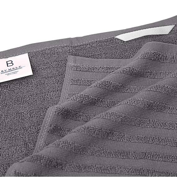 Bumble Küchenhandtücher - Geschirrhandtücher Handtücher Baumwolle – 6er Pack – XL Größe 50 x 70 cm – Edle, Weiche und Robuste Ringspinnbaumwolle in 3 Verschiedenen Texturen (Grau)
