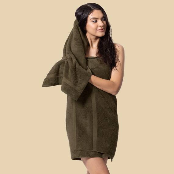 Chakir Turkish Linens Luxus Hotel & Spa Badetuch 27x54 - Bath Towel Cocoa