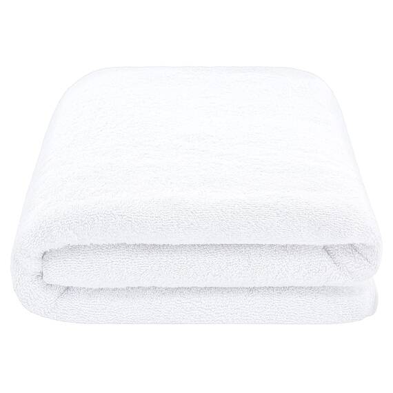 Cotton Paradise 101.6 x 202.4 cm, Jumbo-Größe, dick und groß, 650 g/m², echte ringgesponnene Baumwolle, Luxus-Hotel- und Spa-Qualität, saugfähig und weich, türkische Handtücher, schneeweiß
