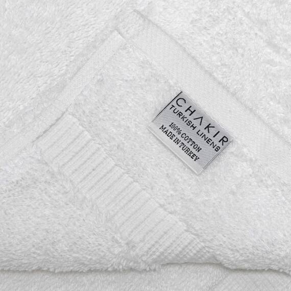 Chakir Turkish Linens 100% Baumwolle Premium türkische Handtücher für Badezimmer | 68 x 137 cm (4-teilige Badetücher â€“ weiÃŸ)
