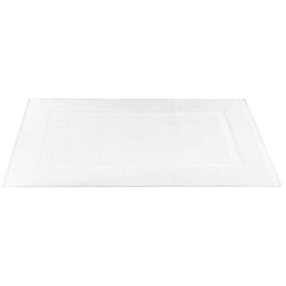 Cotton Paradise Badematten aus 100% Baumwolle für Badezimmer, 2 Stück, 86,4 x 50,8 cm, Badematte für Badezimmer, weich, saugfähig, maschinenwaschbar, weißes Handtuch