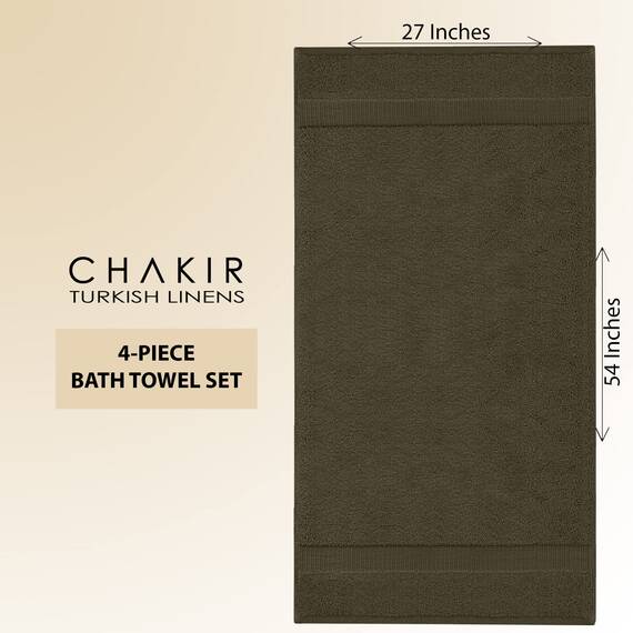 Chakir Turkish Linens Luxus Hotel & Spa Badetuch 27x54 - Bath Towel Cocoa