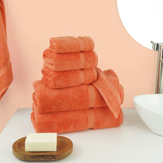 Chakir Turkish Linens Luxus Spa und Hotelqualität Premium türkische Baumwolle 6-teiliges Handtuchset (2X Badetücher, 2X Handtücher, 2X Waschlappen)