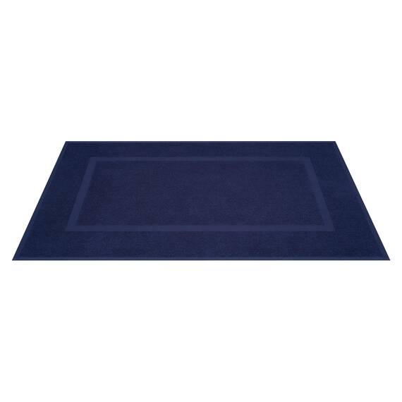 Cotton Paradise Badematten aus 100% Baumwolle für Badezimmer, 2 Stück, 50,8 x 86,4 cm, weich, saugfähig, waschbar, schnell trocknend, Marineblau, Handtuch-Badematte