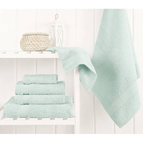 Cotton Paradise 6-teiliges Handtuch-Set, 100% Baumwolle, weich, saugfähig, türkische Handtücher für Badezimmer, 2 Badetücher, 2 Handtücher, 2 Waschlappen, Minzhandtuch-Set