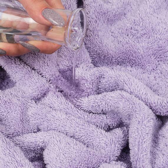 Cotton Paradise 6-teiliges Handtuch-Set, 100% Baumwolle, weich, saugfähig, türkische Handtücher für Badezimmer, 2 Badetücher, 2 Handtücher, 2 Waschlappen, lila Handtuch-Set
