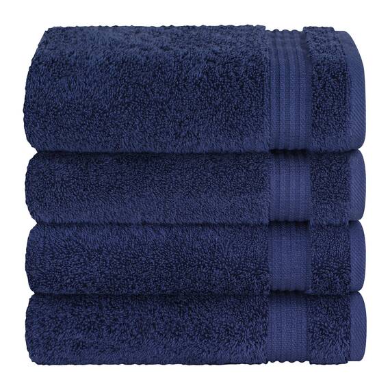 Cotton Paradise, Handtuch-Set, 100% türkische Baumwolle, Luxus-Hotel-Spa-Qualität, weich, saugfähig, schnell trocknend, dick, 600 g/m², Gesichtshandfreiheitsset, 40.6 x 71.1 cm, Marineblau