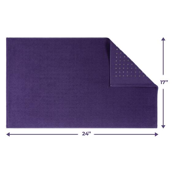 Cotton Paradise Badteppich für Badezimmer, 43,2 x 61 cm, 100% Baumwolle, rutschfest, weich, saugfähig, maschinenwaschbar, lila Badteppich