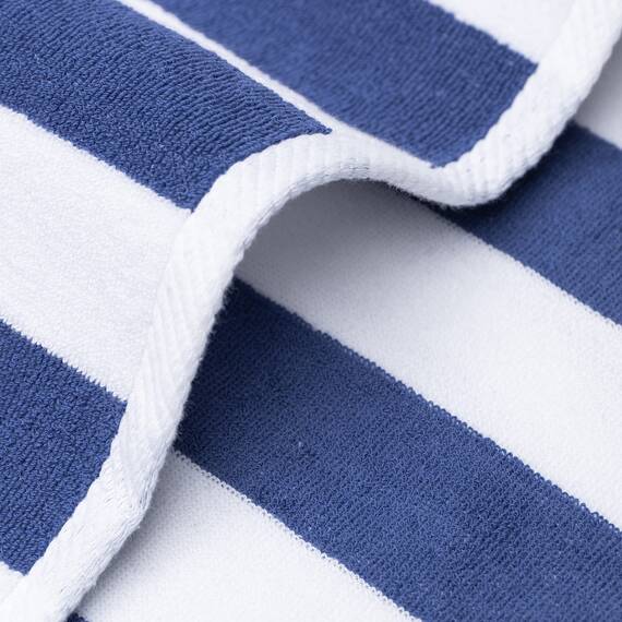 Cotton Paradise, Cabana-gestreifte Strandtücher, 4er-Pack, 76,2 x 152,4 cm, extra große Pool-Handtücher, weich, saugfähig, schnell trocknend, Marineblau