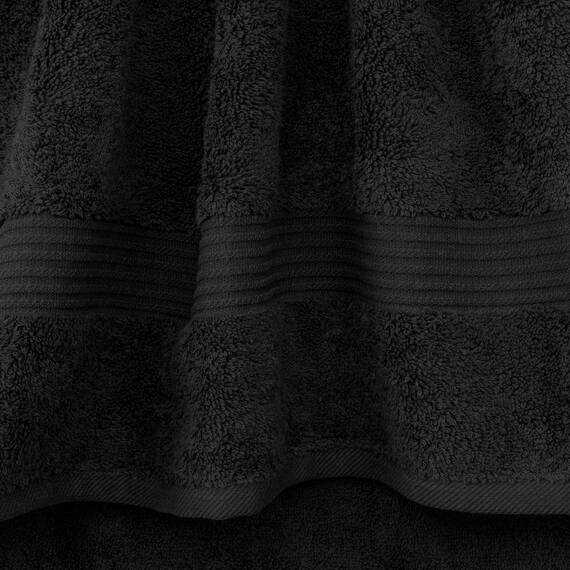 Cotton Paradise, Badetuch-Set, 100% türkische Baumwolle, Luxus-Hotel-Spa-Qualität, weich, saugfähig, schnell trocknend, dick, 600 g/m², Badezimmer-Abstand nach der Dusche, 68 x 137 cm, Schwarz