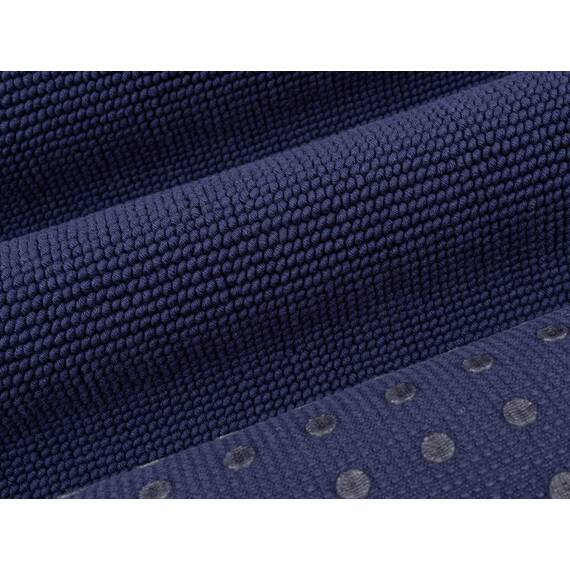 Cotton Paradise rutschfeste Badematten für Badezimmer, 100% Baumwolle, 50,8 x 86,4 cm, weich, saugfähig, schnell trocknend, maschinenwaschbar, Boden-Badematte, marineblauer Badteppich