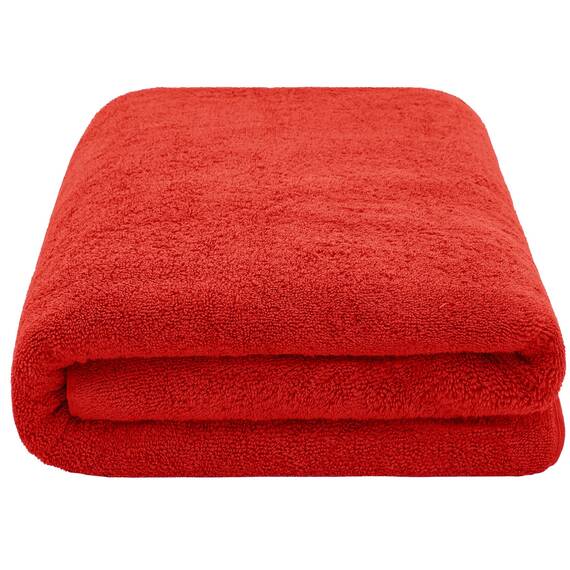 Cotton Paradise Übergroßes Badetuch, 100% Baumwolle, 40 x 80 cm, türkisches extra großes Badetuch für Badezimmer, rotes Badetuch