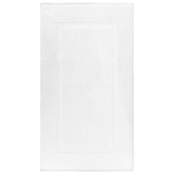 Cotton Paradise Badematten aus 100% Baumwolle für Badezimmer, 2 Stück, 86,4 x 50,8 cm, Badematte für Badezimmer, weich, saugfähig, maschinenwaschbar, weißes Handtuch