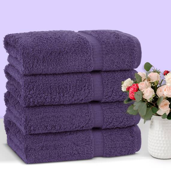 Chakir Turkish Linens Luxus Hotel & Spa Badetuch 27x54 - Bath Towel Pflaume