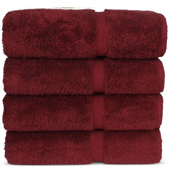Chakir Turkish Linens Luxus Hotel & Spa Badetuch 27x54 - Bath Towel Cranberry