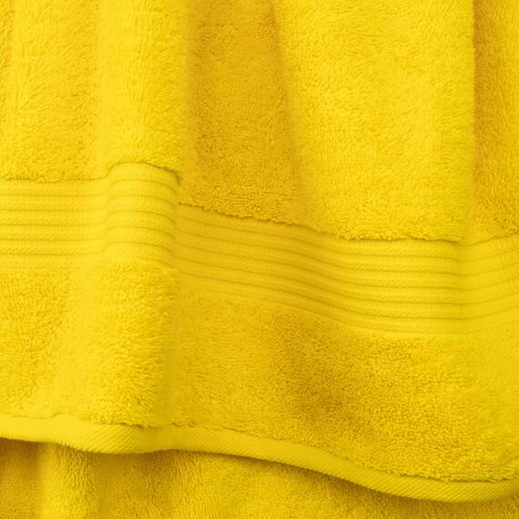 Cotton Paradise 6-teiliges Handtuch-Set, 100 % Baumwolle, weich, saugfähig, türkische Handtücher für Badezimmer, 2 Badetücher, 2 Handtücher, 2 Waschlappen, gelbes Handtuch-Set