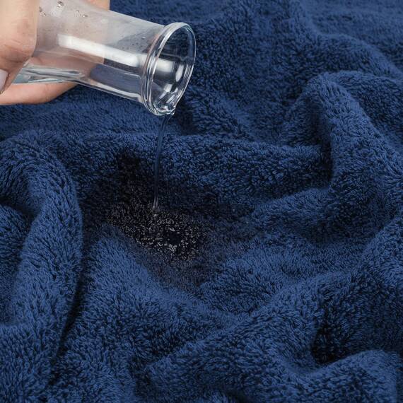 Cotton Paradise 6-teiliges Handtuch-Set, 100% türkische Baumwolle, weiche, saugfähige Handtücher für Badezimmer, 2 Badetücher, 2 Handtücher, 2 Waschlappen, Marineblau