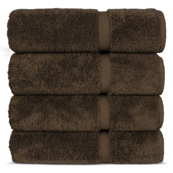 Chakir Turkish Linens Luxus Hotel & Spa Badetuch 27x54 - Bath Towel Cocoa