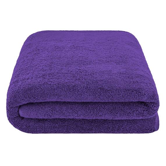 Cotton Paradise Übergroßes Badetuch, 100% Baumwolle, 40 x 80 cm, türkisches extra großes Badetuch für Badezimmer, lila Badetuch