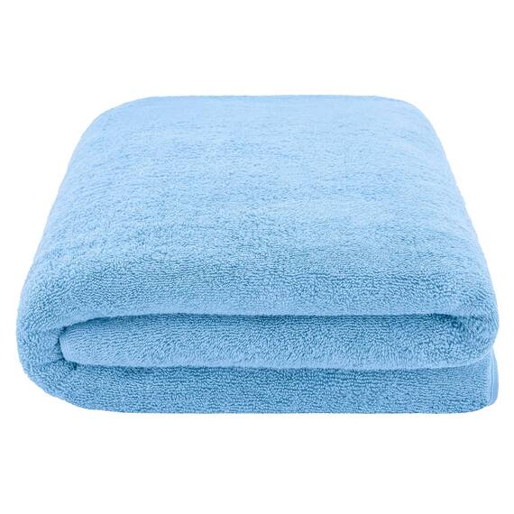 Cotton Paradise 101.6 x 202.4 cm, Jumbo-Größe, dick und groß, 650 g/m², echte ringgesponnene Baumwolle, Luxus-Hotel- und Spa-Qualität, saugfähig und weich, dekorativ, türkische Handtücher, Himmelblau