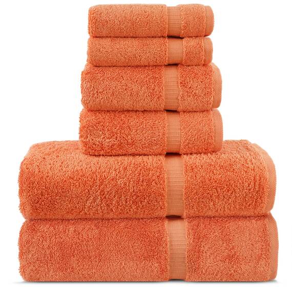 Chakir Turkish Linens Luxus Spa und Hotelqualität Premium türkische Baumwolle 6-teiliges Handtuchset (2X Badetücher, 2X Handtücher, 2X Waschlappen)