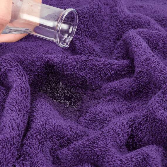 Cotton Paradise 6-teiliges Handtuch-Set, 100% Baumwolle, weich, saugfähig, türkische Handtücher für Badezimmer, 2 Badetücher, 2 Handtücher, 2 Waschlappen, lila Handtuch-Set