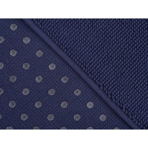 Cotton Paradise rutschfeste Badematten für Badezimmer, 100% Baumwolle, 50,8 x 86,4 cm, weich, saugfähig, schnell trocknend, maschinenwaschbar, Boden-Badematte, marineblauer Badteppich