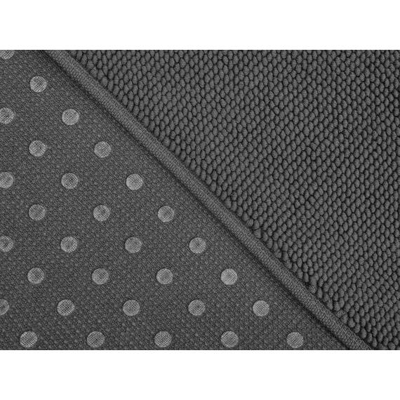 Cotton Paradise rutschfeste Badematten für Badezimmer, 100% Baumwolle, 43,2 x 61 cm, weich, saugfähig, schnell trocknend, maschinenwaschbar, Boden-Badematte, Dunkelgrau