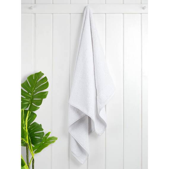 Cotton Paradise, Badetuch-Set, 100% türkische Baumwolle, Luxus-Hotel-Spa-Qualität, weich, saugfähig, schnell trocknend, dick, 600 g/m², Badezimmer-Abstand nach der Dusche, 68 x 137 cm, Weiß
